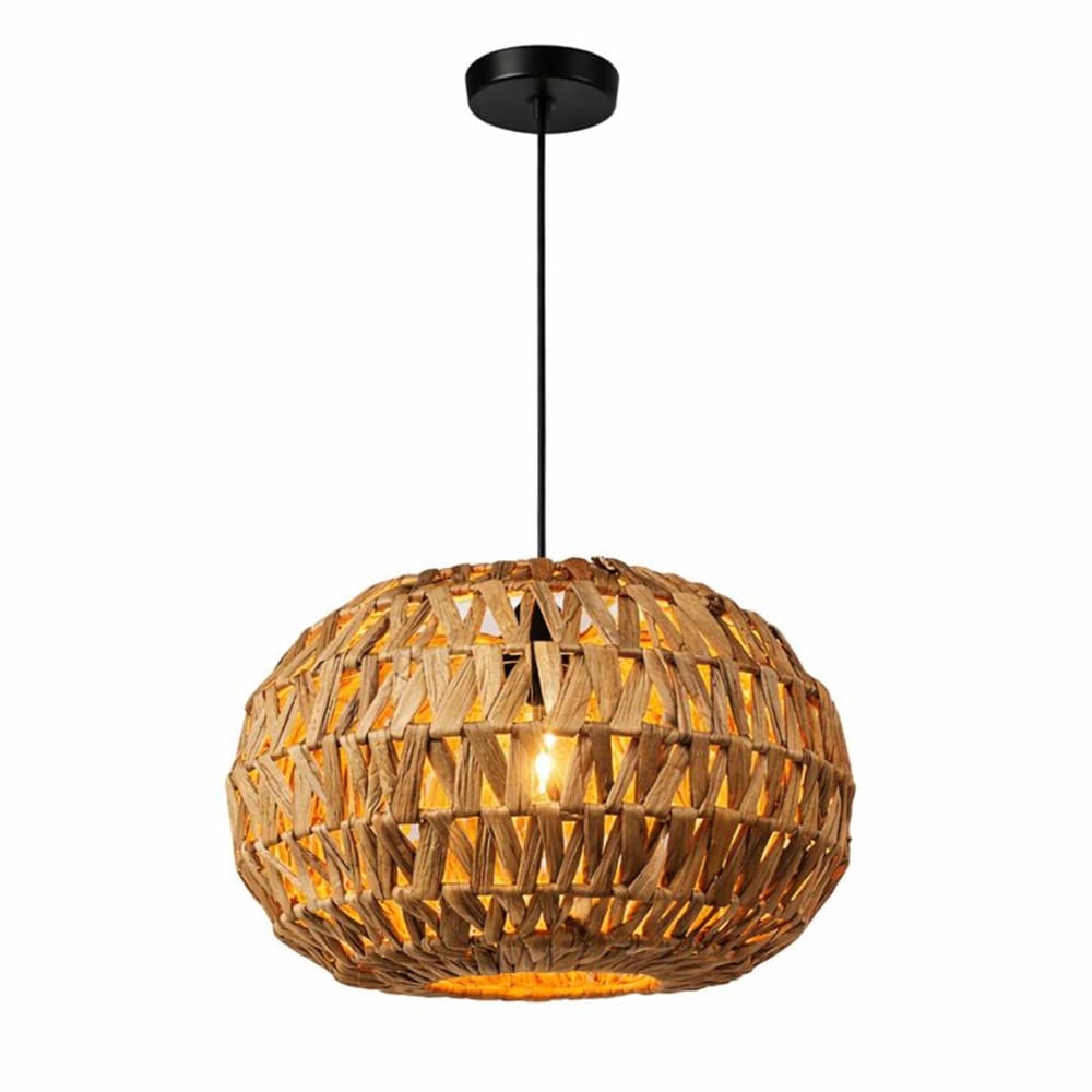 Suspension en rotin naturel style bohème D38 cm