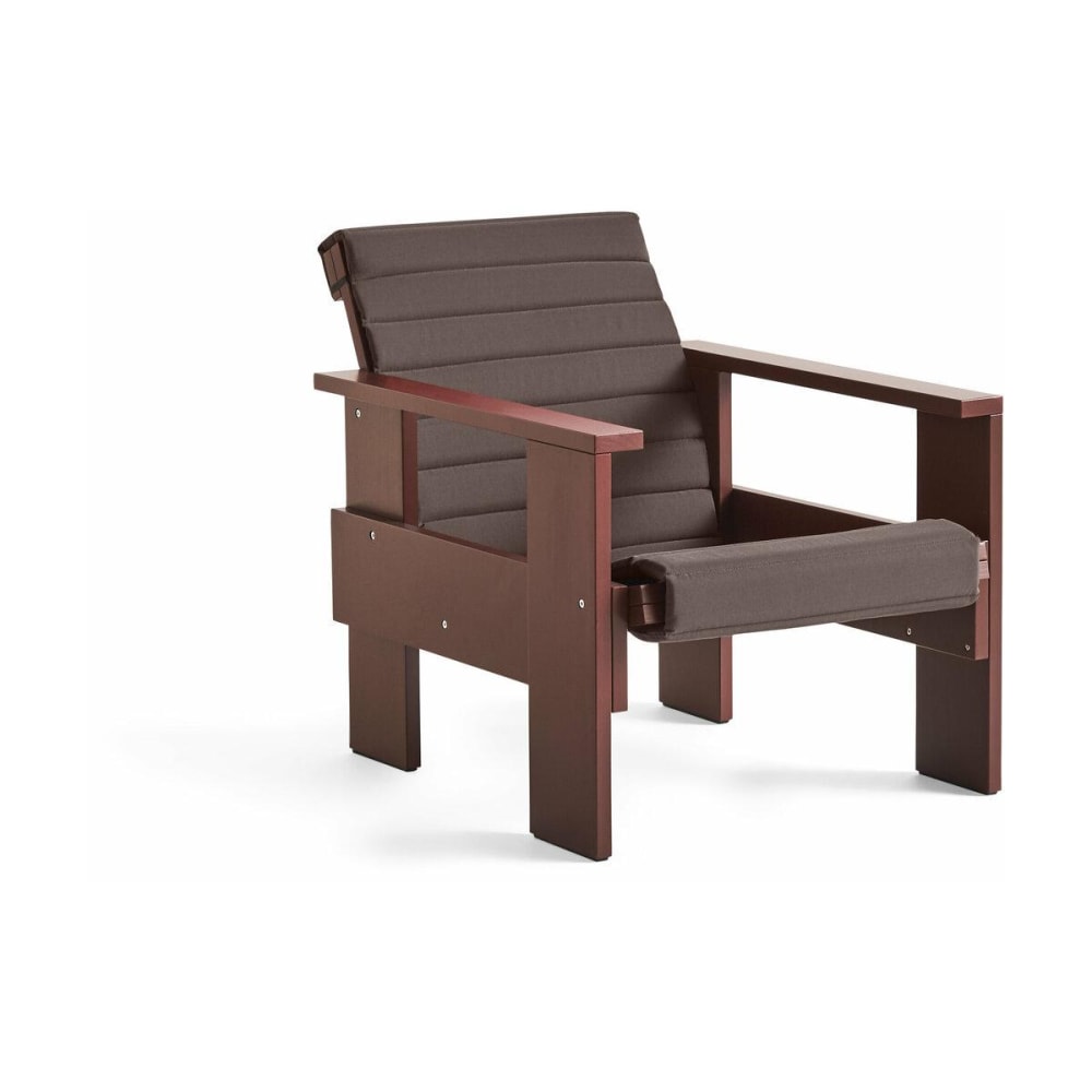 Coussin d'assise matelassé extérieur rouge fer 44,5x115 cm - Maisons du Monde