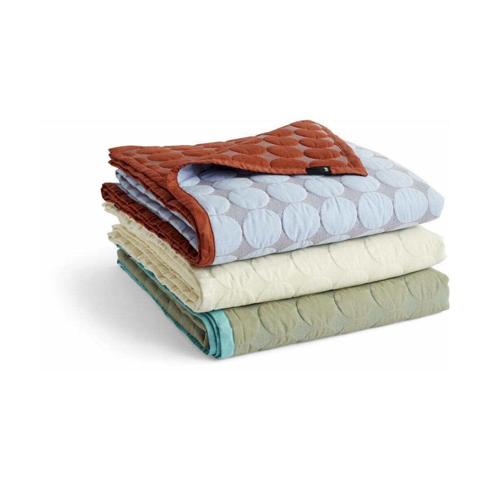 Plaid matelassé réversible coton/polyester vert olive 235x245 cm - Maisons du Monde