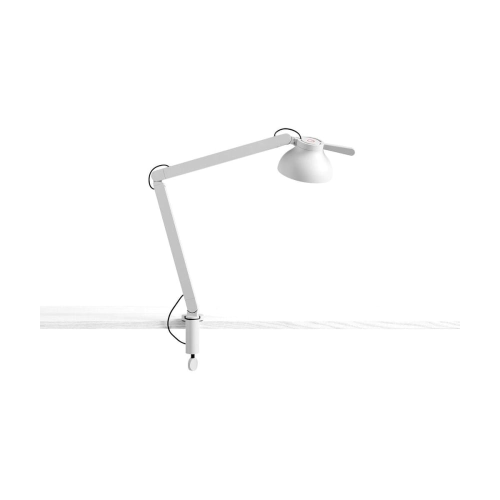 Lampe de bureau à pince plastique blanc 14 cm moderne