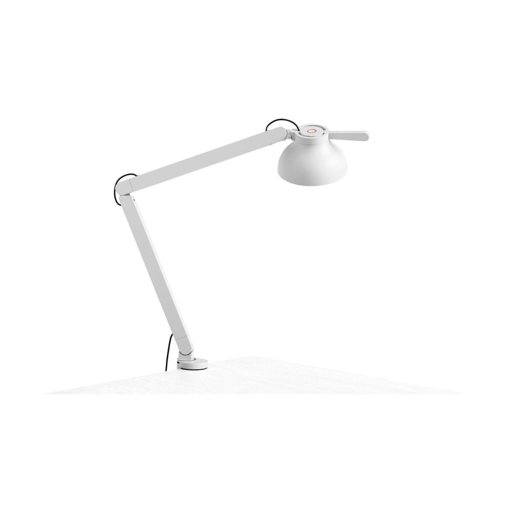 Lampe de bureau à pince plastique blanc 14 cm moderne - Maisons du Monde