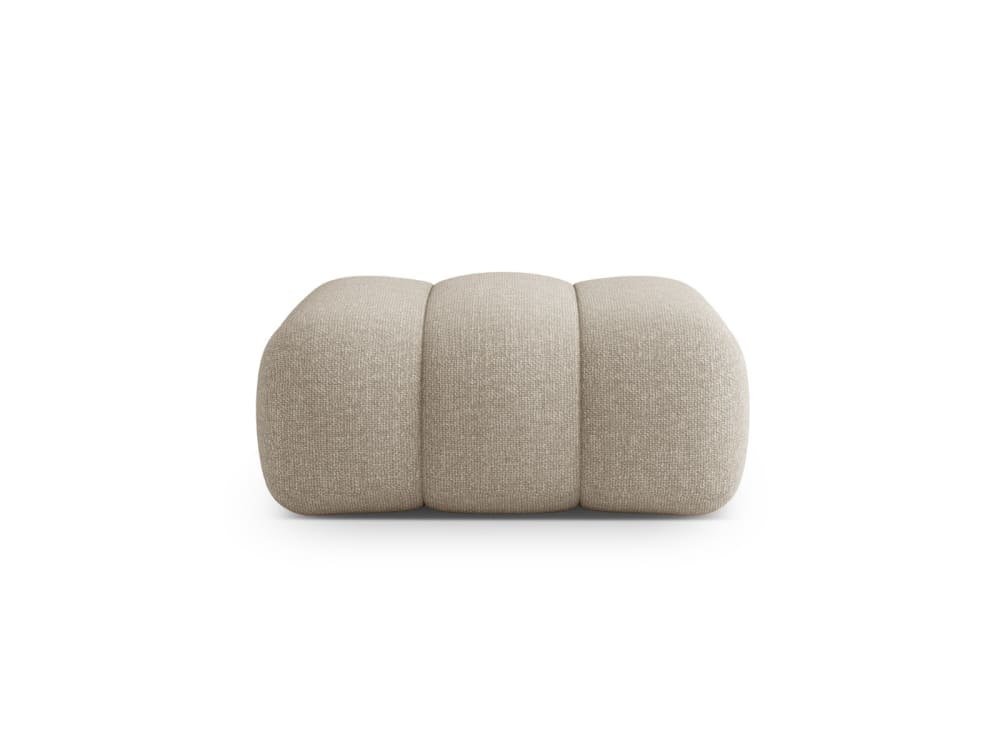pouf en chenille beige