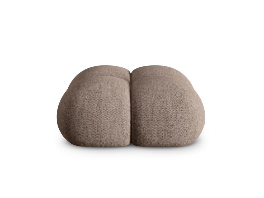 Pouf en tissu structurel - cappuccino