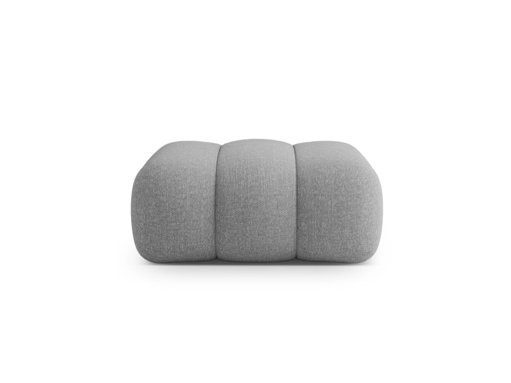 Pouf en chenille gris - clair