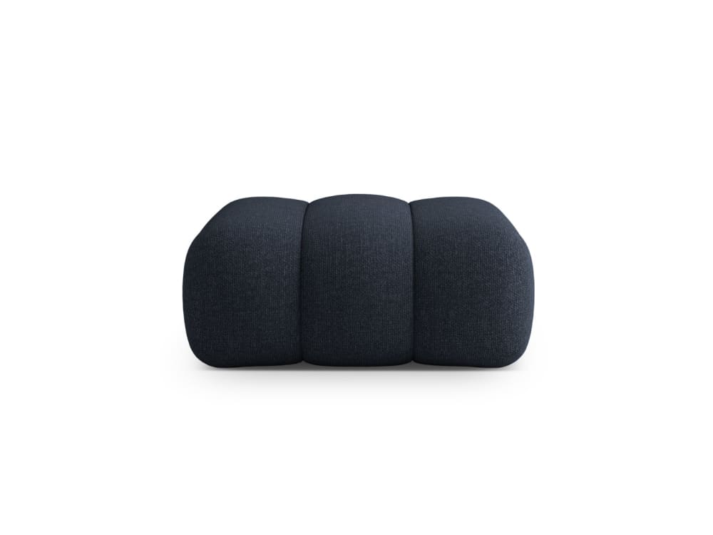 Pouf en chenille bleu - marine