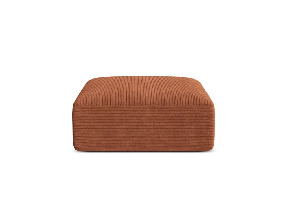 pouf en velours côtelé