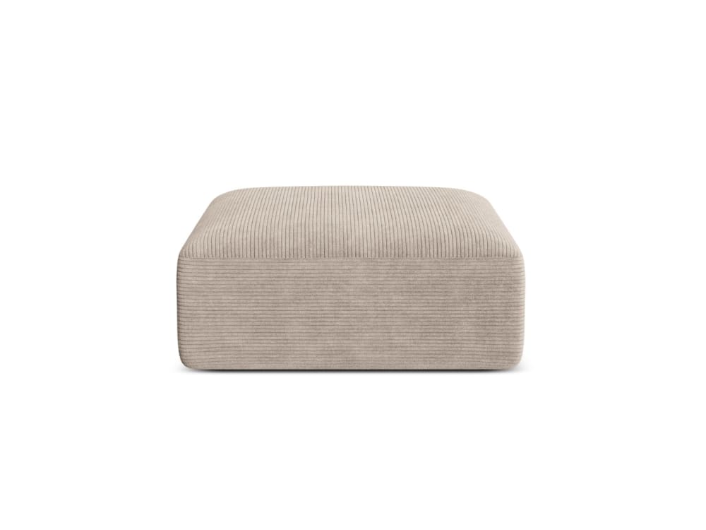 Pouf en velours côtelé - cappuccino