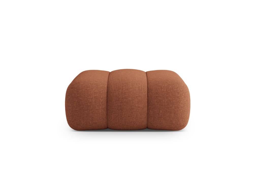 pouf en chenille brique