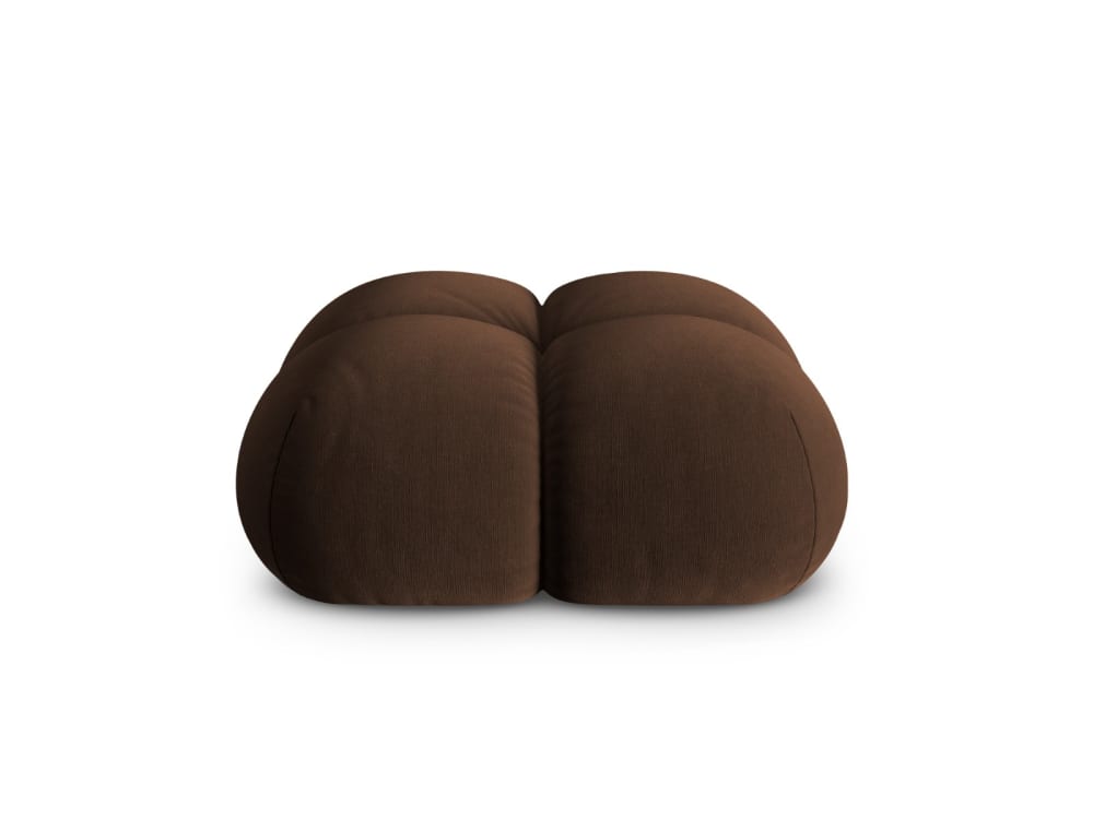 Pouf en velours chocolat