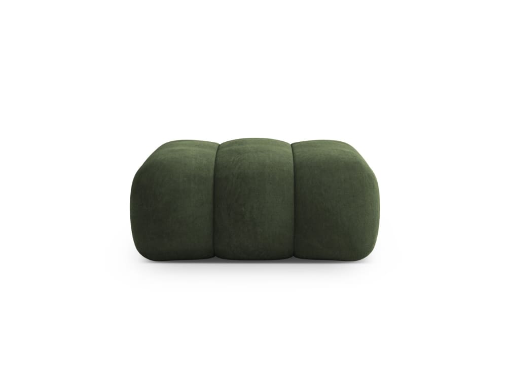 Pouf en velours vert