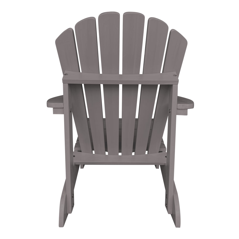 Chaise Adirondack accoudoirs, bois FSC, gris foncé, 90x78x93 cm
