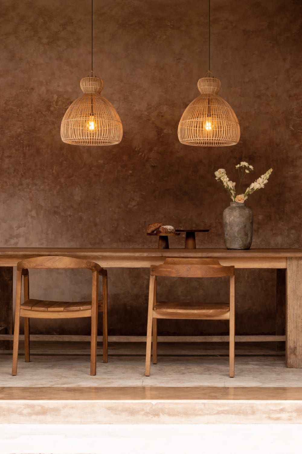 Suspension en rotin marron 50 x 50 x 50 cm — vue 3