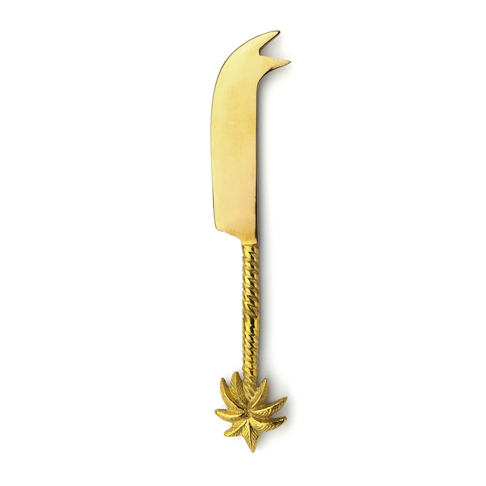 Couteau à fromage laiton doré 17,5x4x1cm