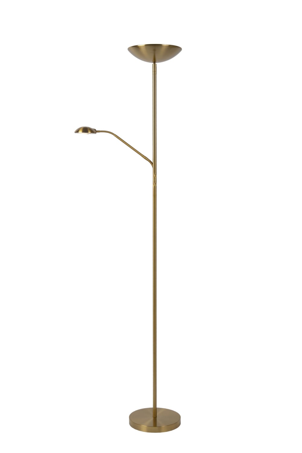 lampara de lectura de metal con 1 led integrado oro mate  laton