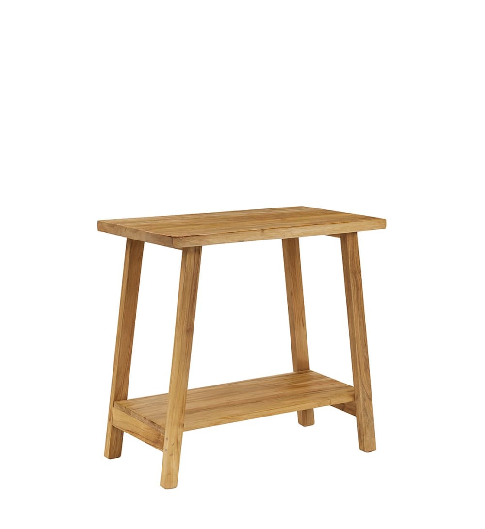 Console en en teck recyclé beige L 80 cm