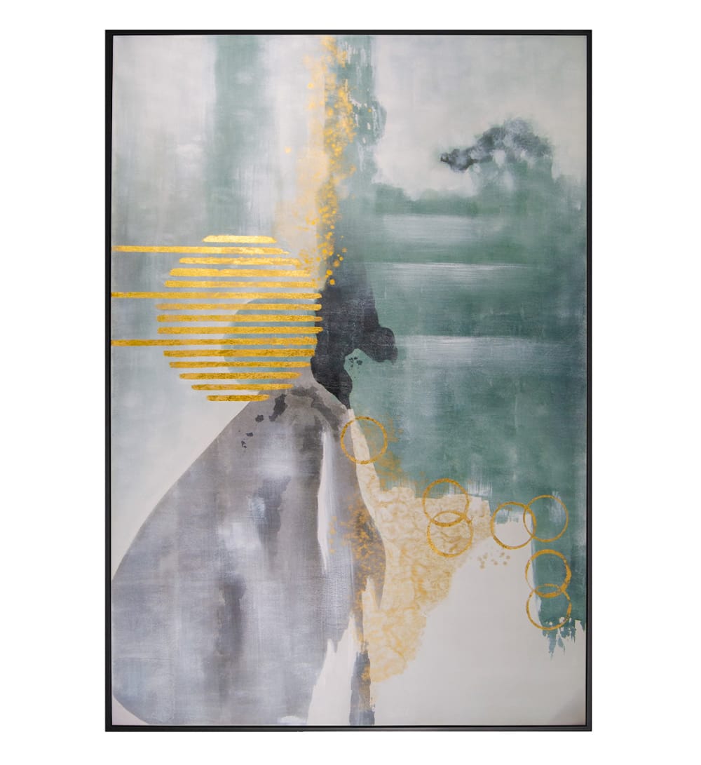 Tableau peint à l’huile en bois multicolore, 140 x 200 cm