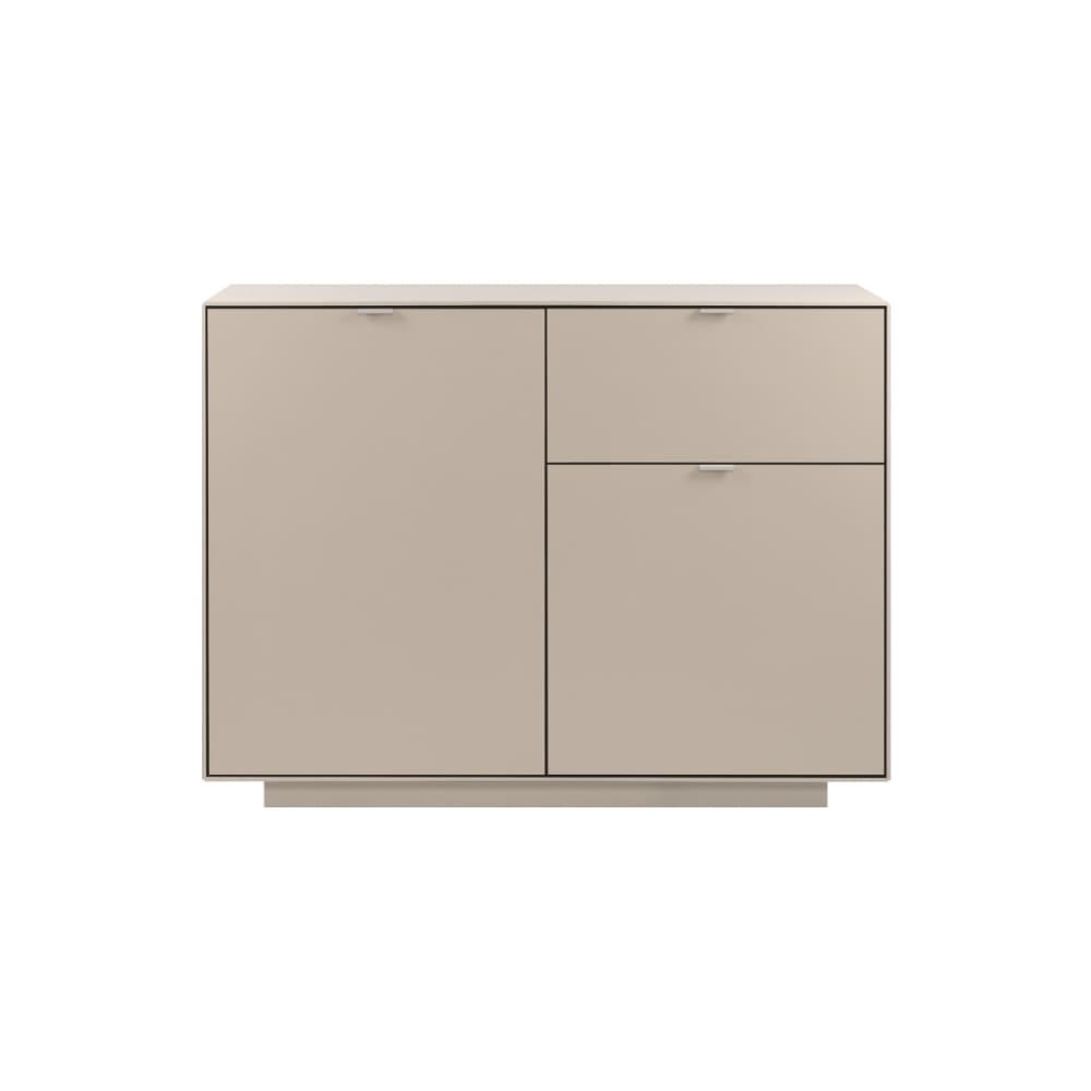 Commode 2 portes, 1 tiroir beige L120 cm