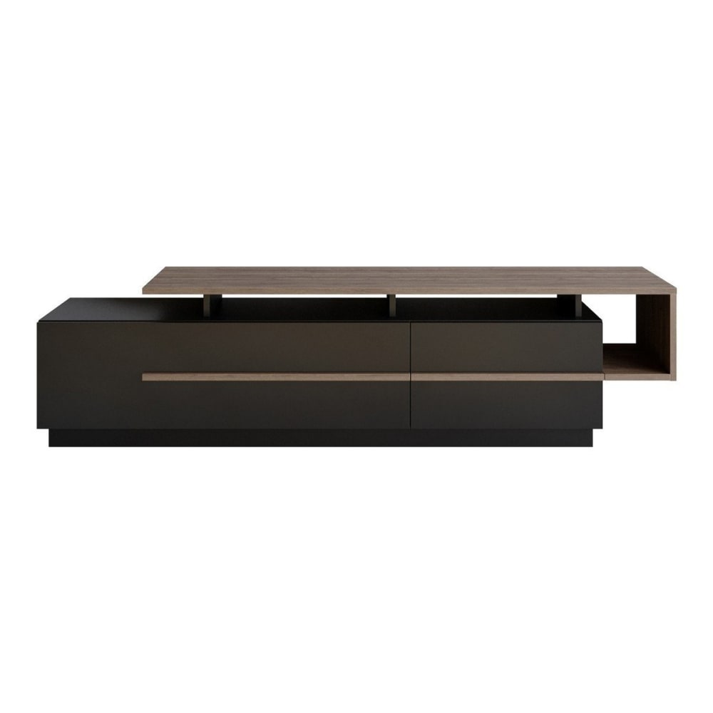 Meuble tv 2 portes abattantes - l180