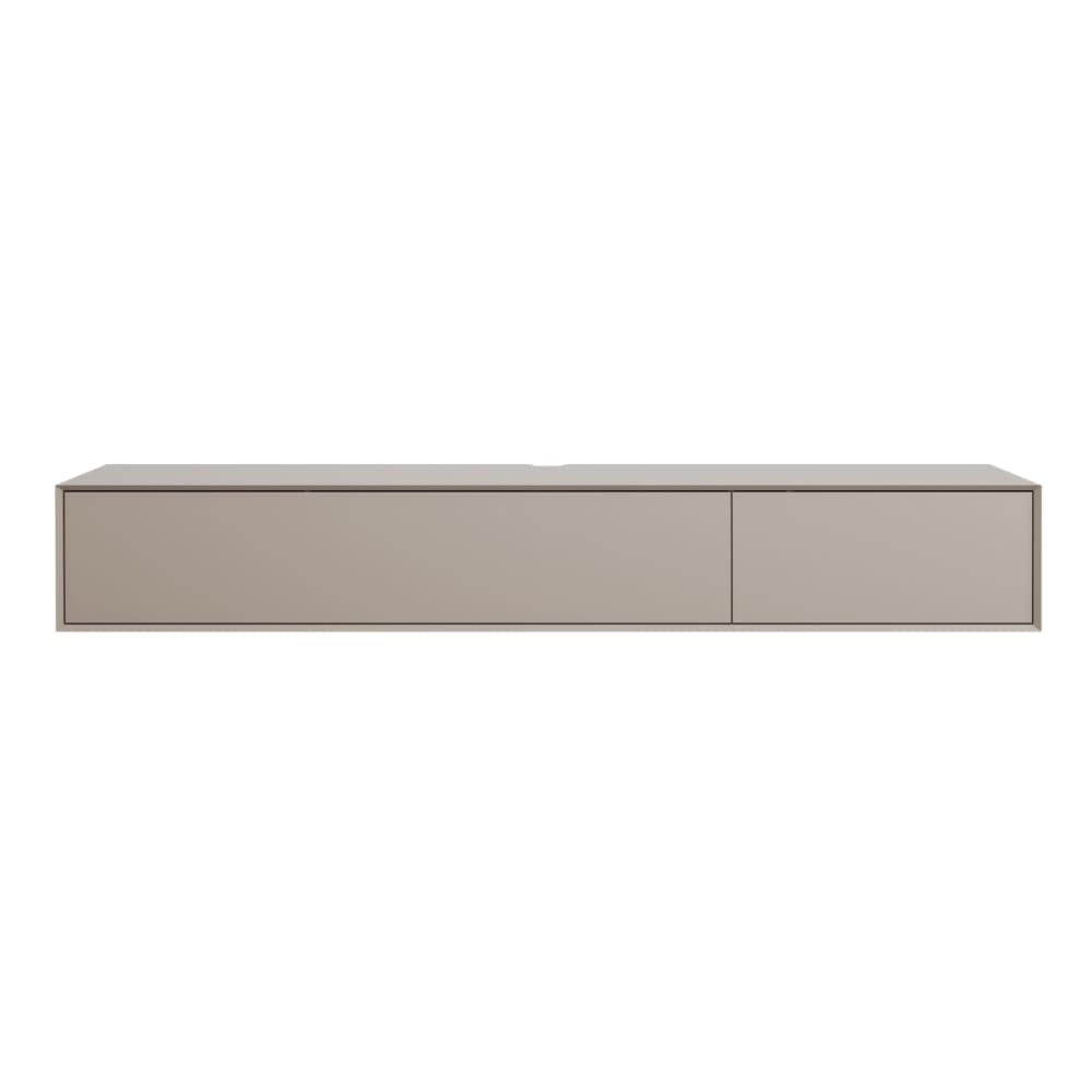Meuble TV 2 abattants L240 cm - Beige