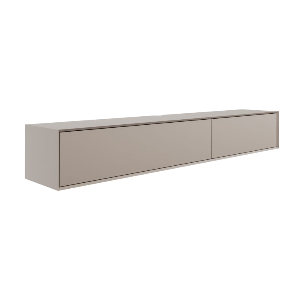 Meuble TV 2 abattants L240 cm - Beige - image 3