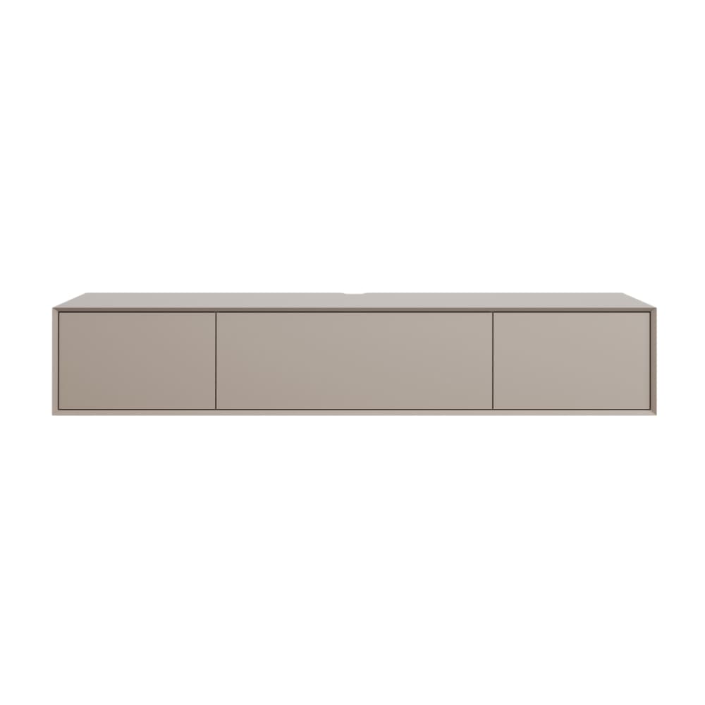 Buffet bas 3 abattants L200 cm - Beige