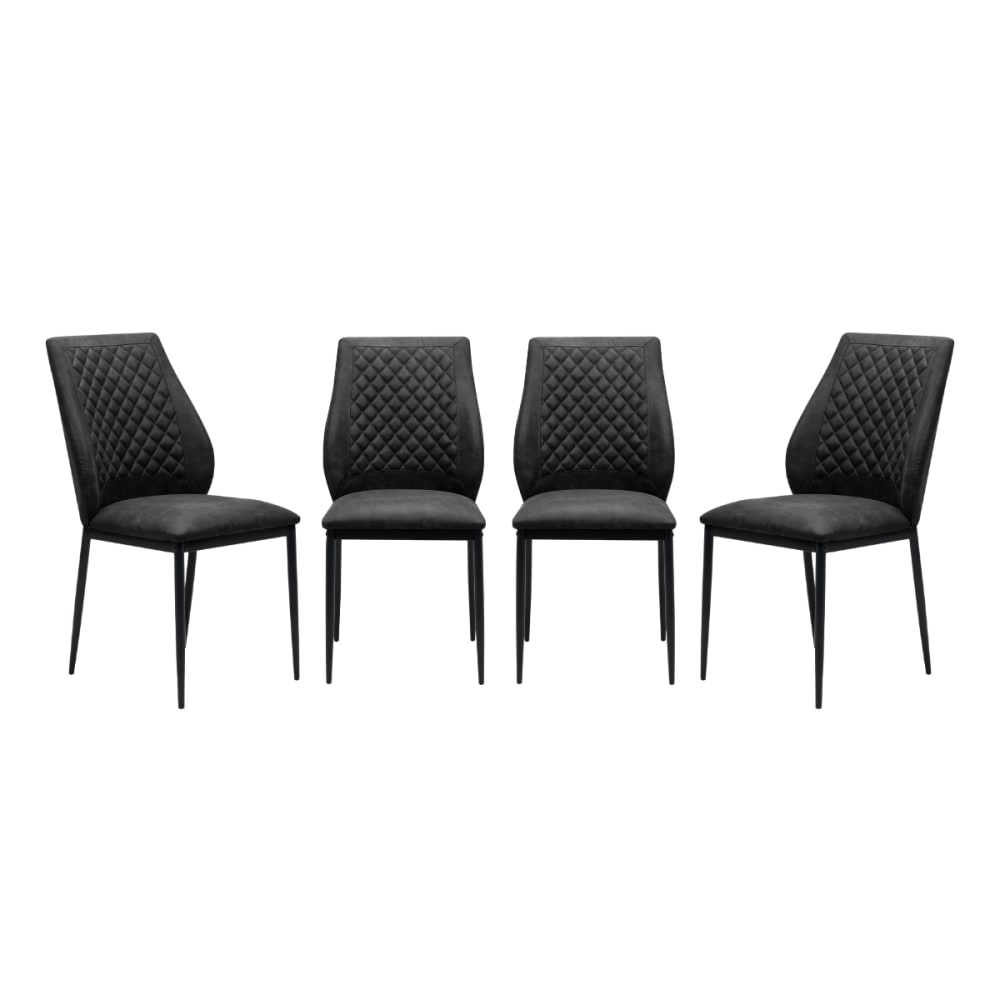 Lot de 4 chaises en tissu