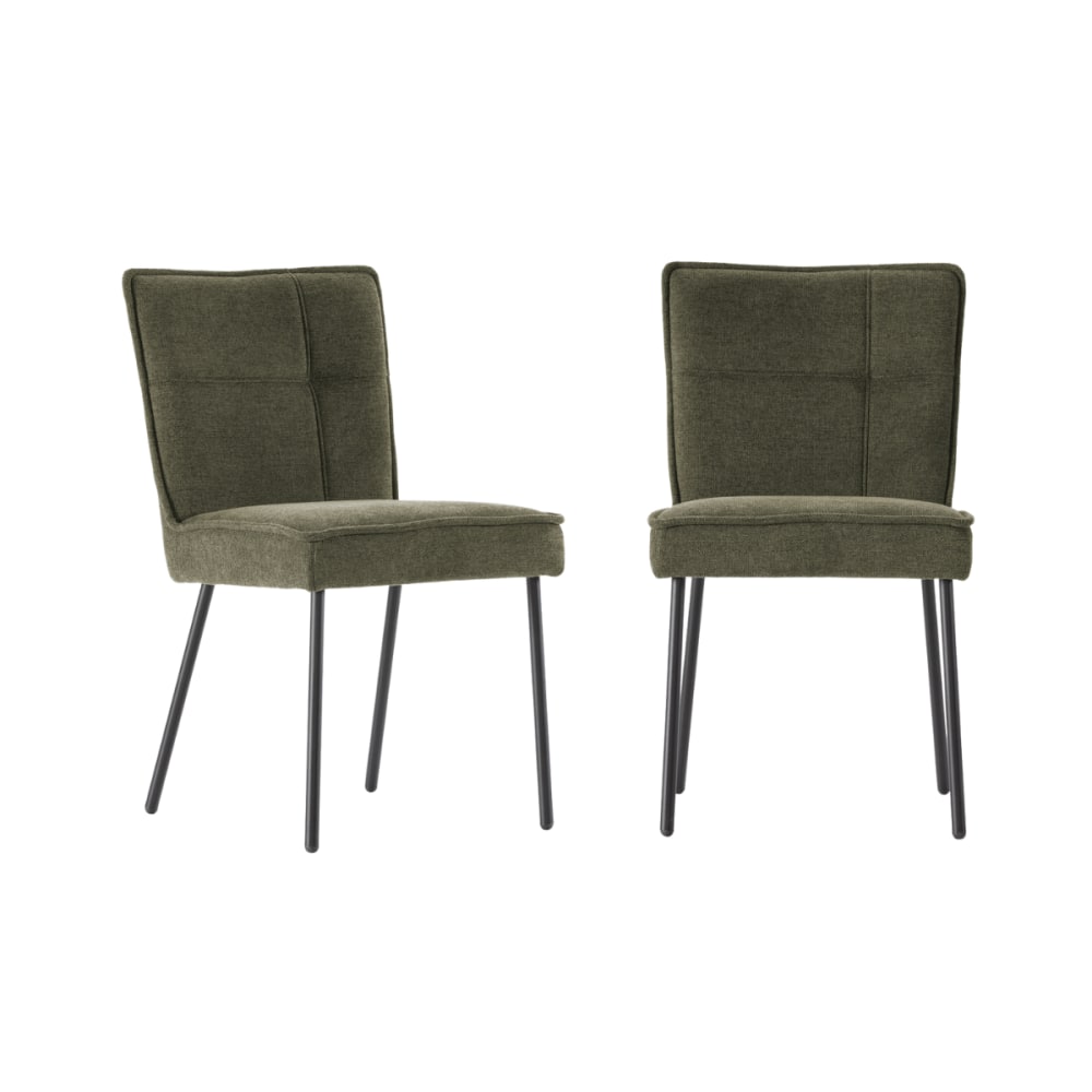 Lot de 2 chaises en tissu