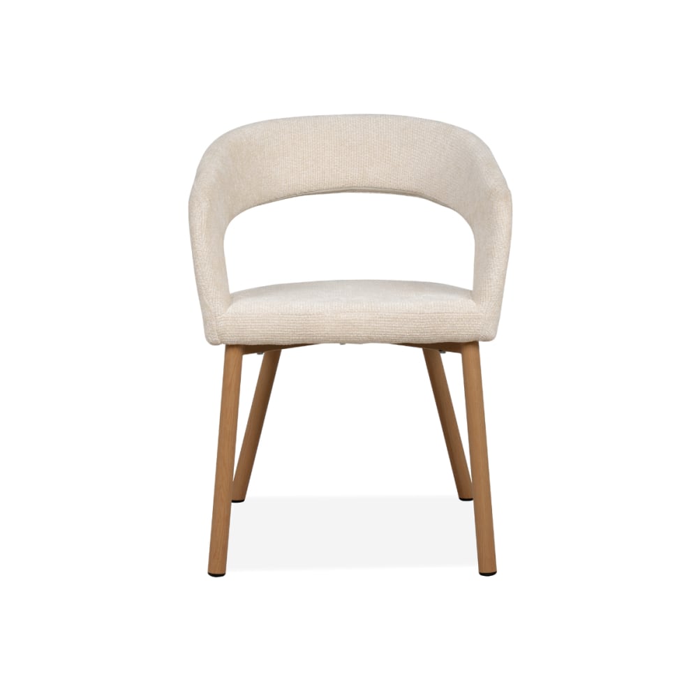 Lot de 2 chaises en tissu H60 cm - Blanc - image 3