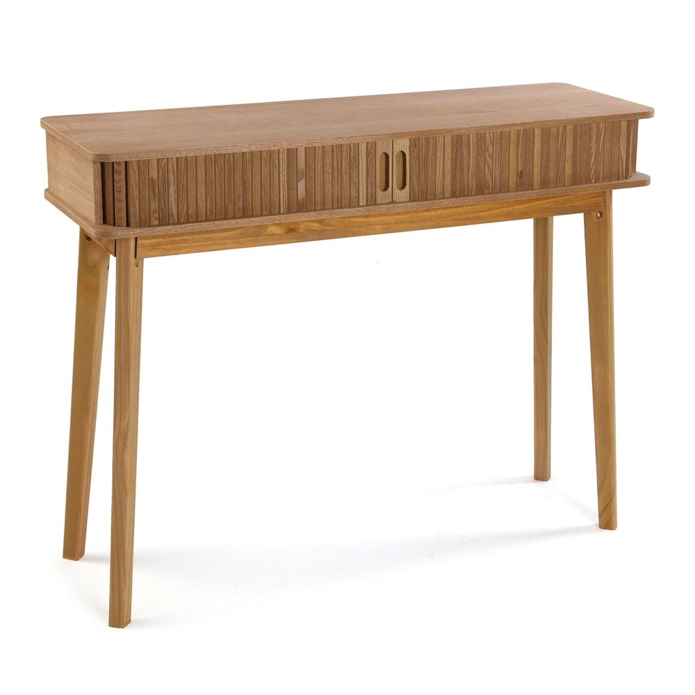 console d'entrée bois