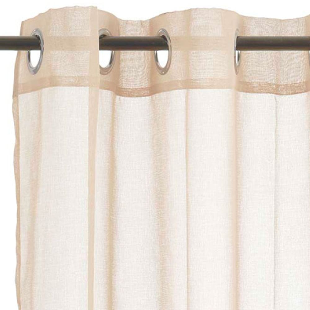 Rideau voilage à œillets beige 140x260cm