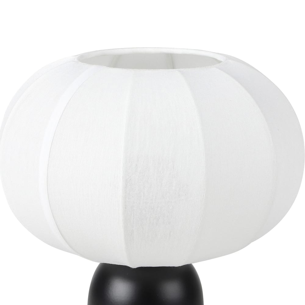 Lampe à poser en céramique noire et abat-jour nuage 22x22x28cm — vue 3