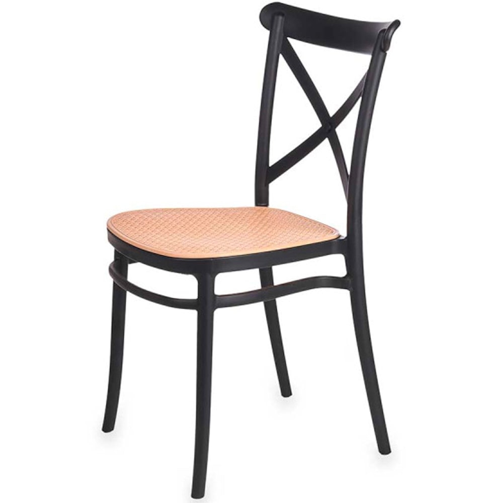 chaise en plastique noir