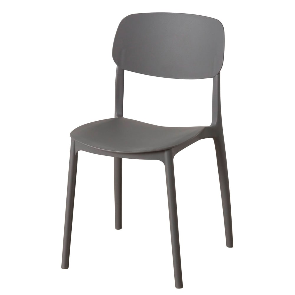 chaise en plastique gris