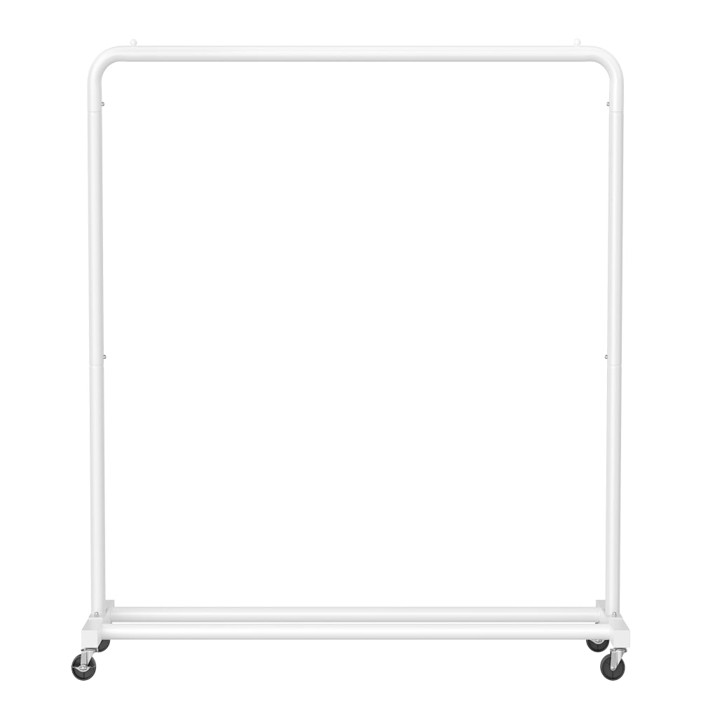 Portemanteau sur roulettes portant à vêtements robuste chambre blanc