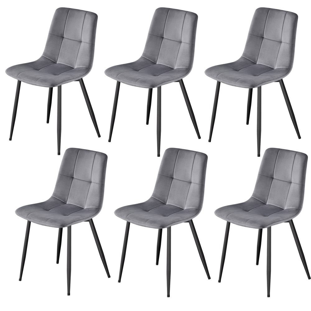 Lot de 6 chaises rembourrées