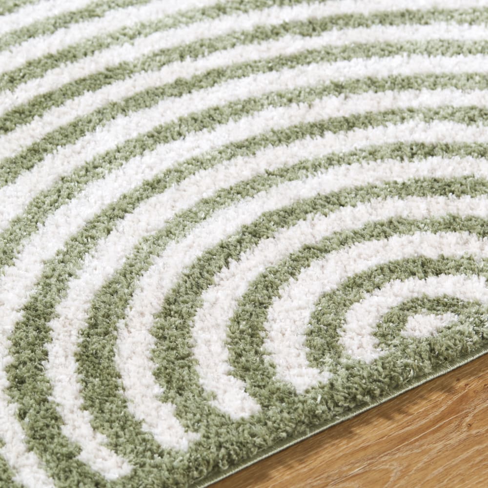 Tapis shaggy moderne lavable en machine vert 200x275 — vue 4