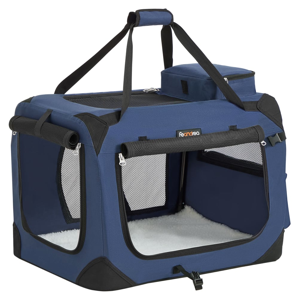 Feandrea sac transport chat chien caisse pliable 50 x 35 x 35 cm bleu