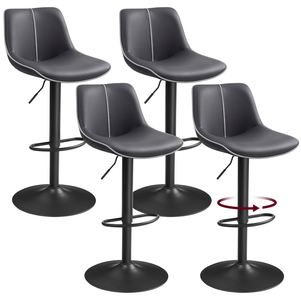 Lot 4 tabourets - noir bar