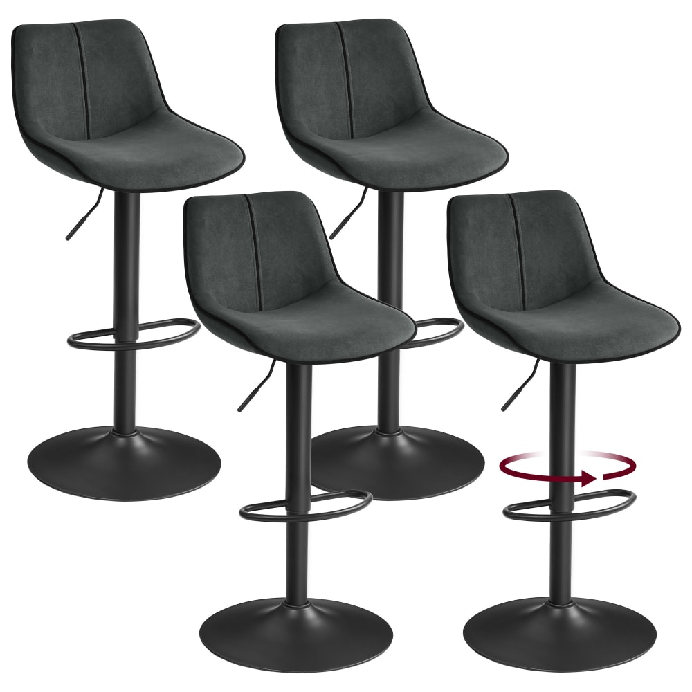 Lot 4 tabourets - gris bar