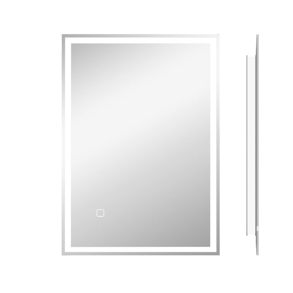 Urban Meuble LED-Badezimmerspiegel 50x70 cm mit Touch-Schalter Silber Glas