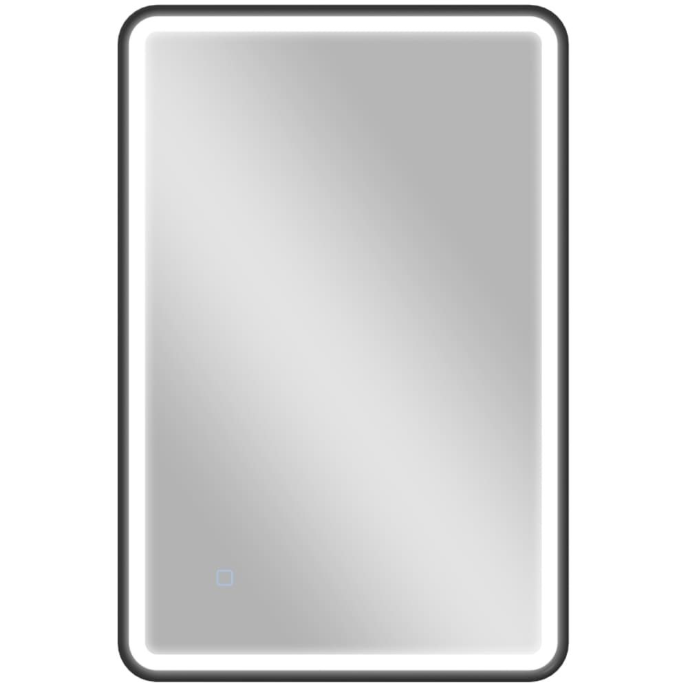 Miroir de salle de bain LED noir 60x90 cm, lumière réglable