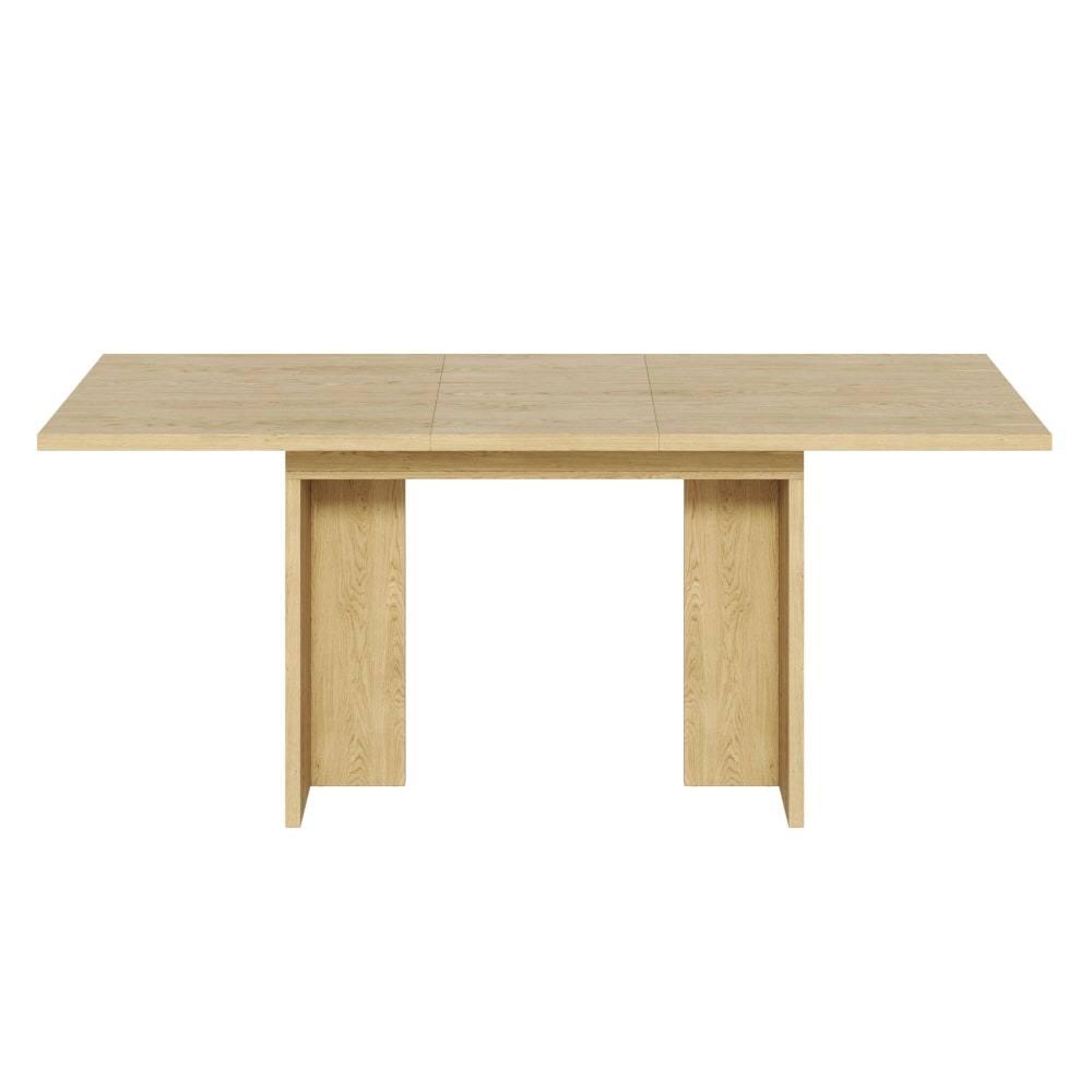 Table à manger extensible effet chêne 140–180 cm pour 6 à 8 personnes