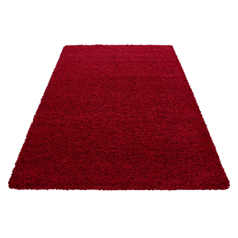 Tapis intérieur à poils longs rouge-200x290