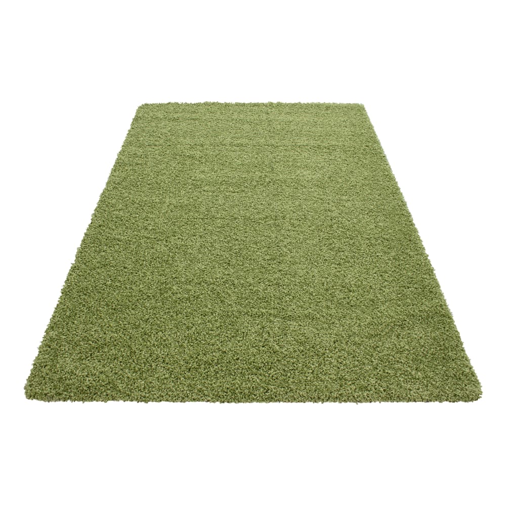 Tapis intérieur à poils longs vert-60x110