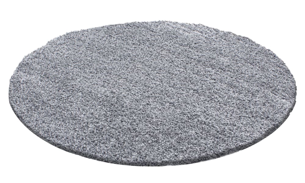 Tapis intérieur à poils longs gris clair-120x120