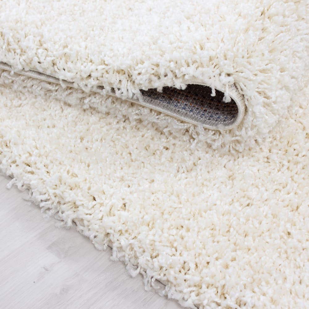 Tapis intérieur à poils longs creme-120x120 — vue 4