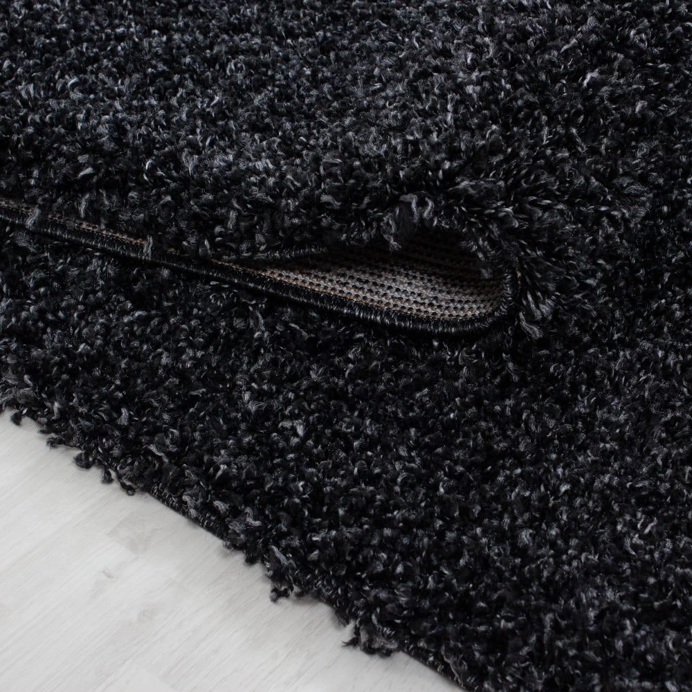 Tapis intérieur à poils longs anthracite-120x120 — vue 4