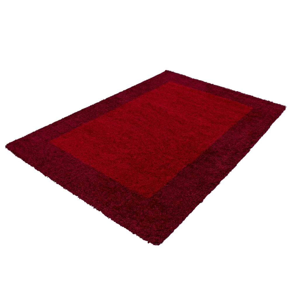 Tapis de salon shaggy bicolore  Rouge-240x340