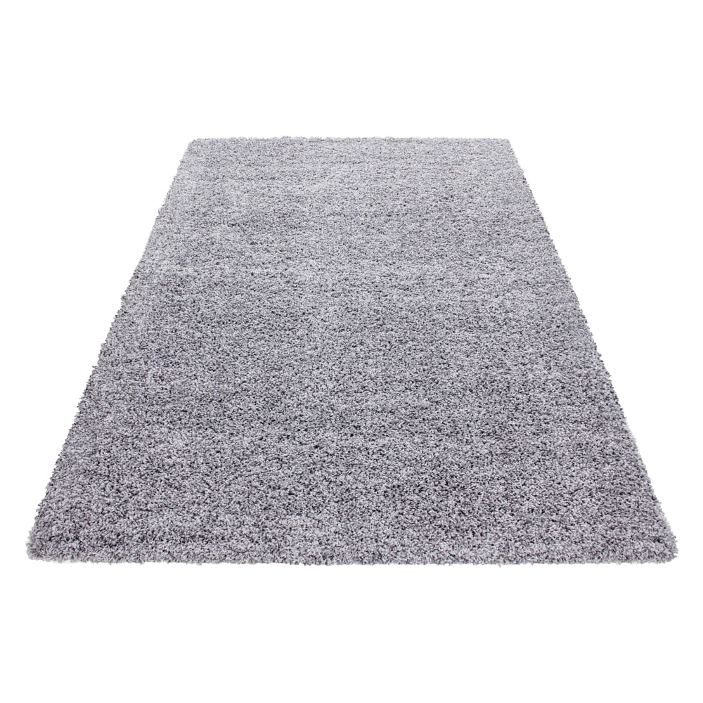 Tapis intérieur à poils longs gris clair-60x110