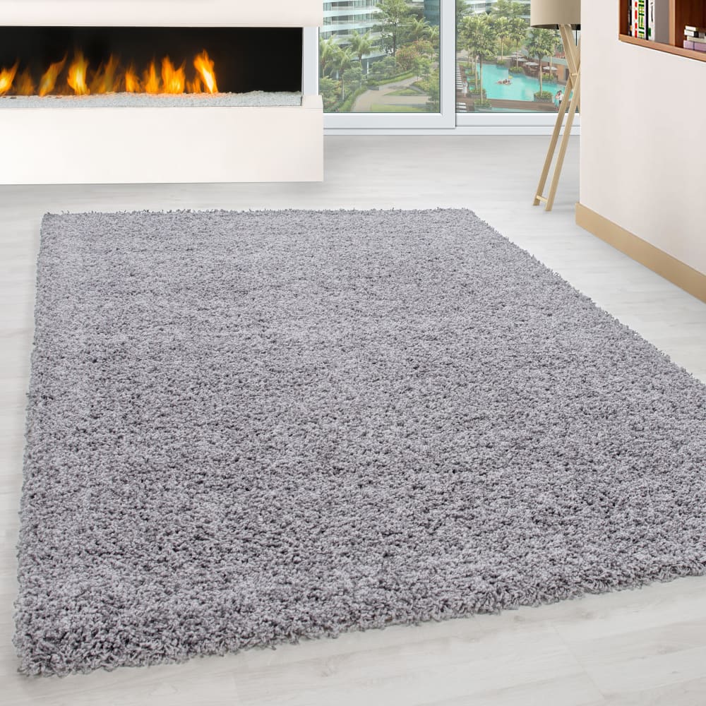 Tapis intérieur à poils longs gris clair-60x110 — vue 3